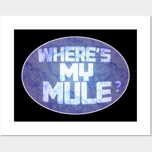 Where's my Mule? batik style gov't Mule peace purple Posters and Art